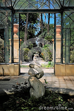 Botanical garden, Palermo, Sicily Editorial Stock Photo