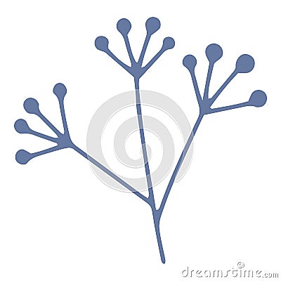 Botanical plant icon cartoon vector. Wild flower branch Vector Illustration