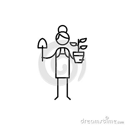 botanist icon. Element of human hobbies icon for mobile concept and web apps. Thin line botanist icon can be used for web and mobi Stock Photo