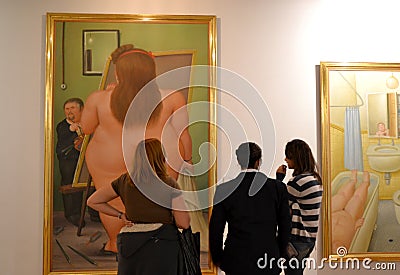 Botero Exhibit Editorial Stock Photo