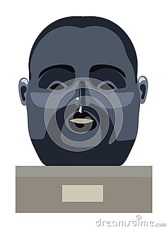 botero head statue Vector Illustration