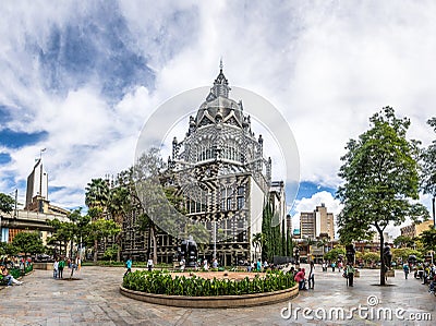 Botero Square and Palace of Culture - Medellin, Antioquia, Colombia Editorial Stock Photo