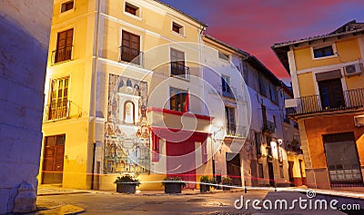 Botica Central in Noguera street of Xativa Stock Photo