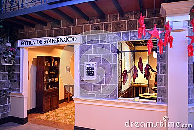 Botica de San Fernando facade at Chinatown Museum in Manila, Philippines Editorial Stock Photo