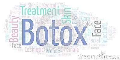 Botox word cloud. Stock Photo