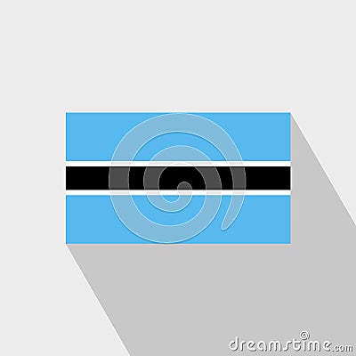 Botswana flag Long Shadow design vector Vector Illustration