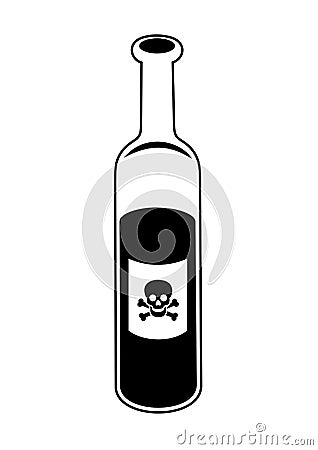 Dangerous alcohol Vector Illustration