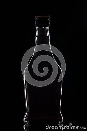 Bottle of alcohol Stock Photo