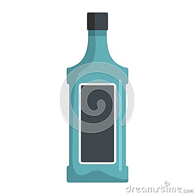Bottle with alcoholic drinks isolated on white background Vector Illustration