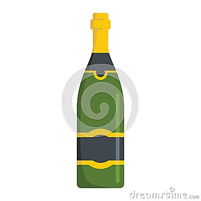 Bottle with alcoholic drinks isolated on white background Vector Illustration