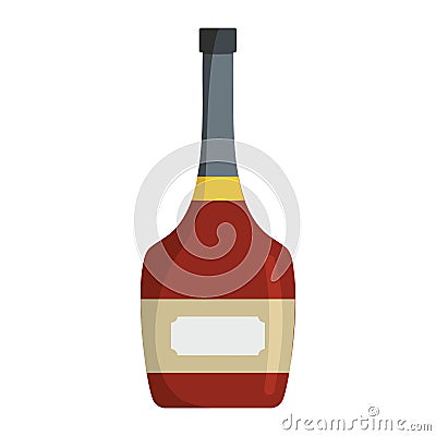 Bottle with alcoholic drinks isolated on white background Vector Illustration