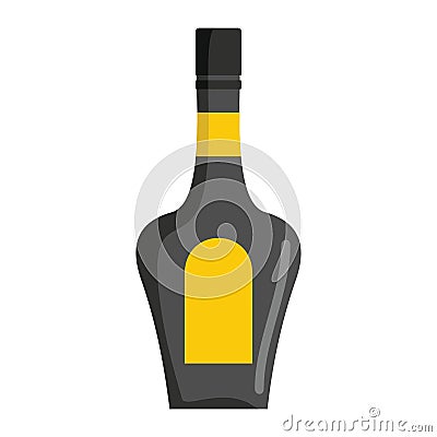 Bottle with alcoholic drinks isolated on white background Vector Illustration