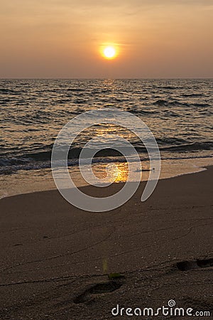 Bottle on the beach Stock Photo