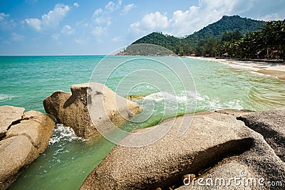 Bottle beach on Koh Phangan Stock Photo