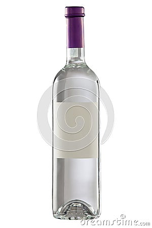 Bottle with blank label. Stock Photo