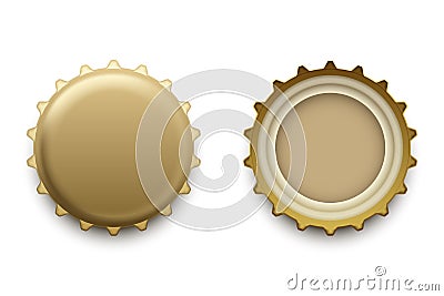 Bottle cap in different views Vector Illustration