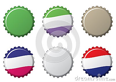 Bottle caps Vector Illustration