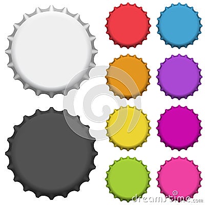 Bottle caps vector Vector Illustration