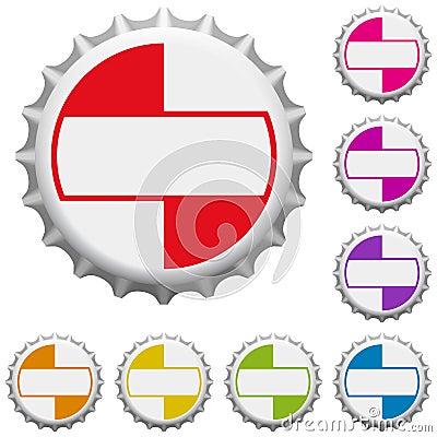 Bottle caps vector Vector Illustration