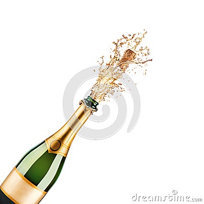 Bottle of champagne Stock Photo