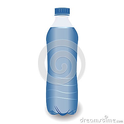 Bottle of clean water on a whight background Vector Illustration