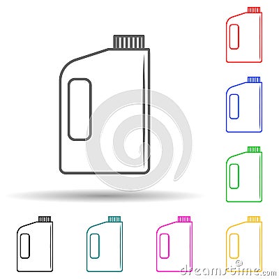 bottle of cleaning agent multi color style icon. Simple thin line, outline vector of bottle icons for ui and ux, website or mobile Stock Photo