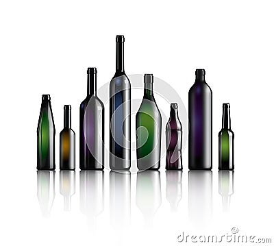 Bottle collection Stock Photo