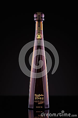 Bottle of Don Julio 1942 Tequila Anejo Editorial Stock Photo