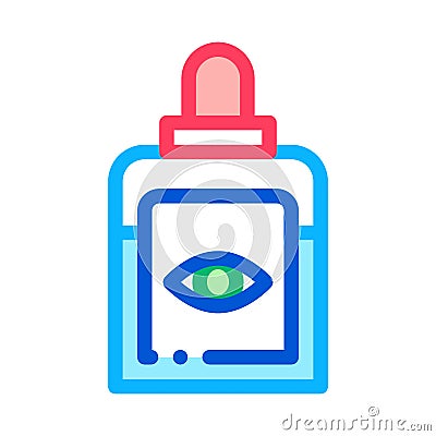 Bottle Drops For Sick Eyes Icon Thin Line Vector Vector Illustration