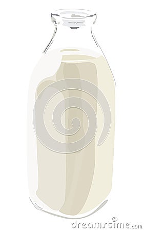 Bottle of fresh milk Stock Photo