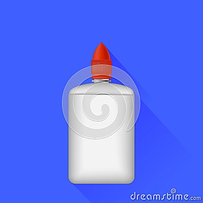 Bottle of Glue Vector Illustration