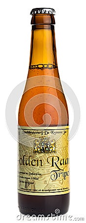 Bottle of Golden Raand Tripel craft beer Editorial Stock Photo
