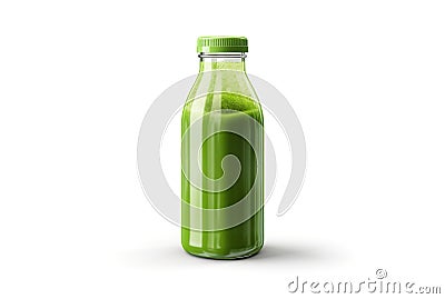 Bottle of Green Health Smoothie Stock Photo