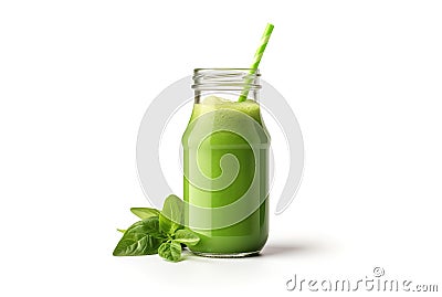 Bottle of Green Health Smoothie Stock Photo