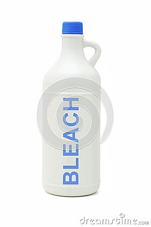 Bottle of household bleach Stock Photo