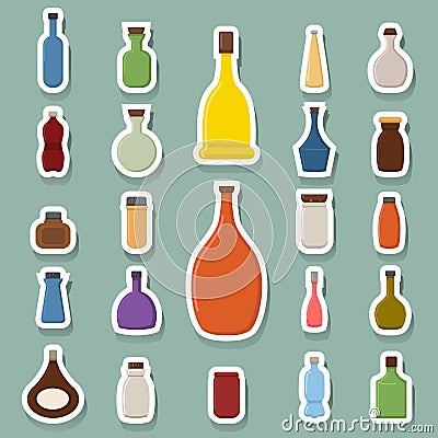 Bottle icons Vector Illustration