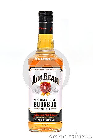 Bottle Jim Beam Kentucky Bourbon Whiskey Alcohol Editorial Stock Photo