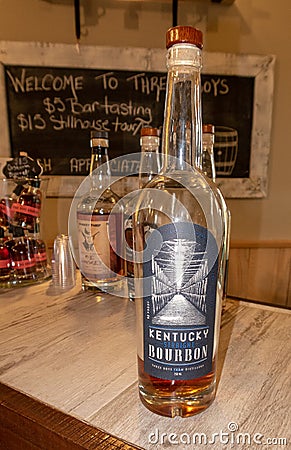 A Bottle of Kentucky Bourbon Editorial Stock Photo