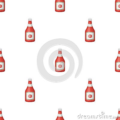 Bottle of ketchup.Burgers and ingredients single icon in cartoon style vector symbol stock illustration. Vector Illustration