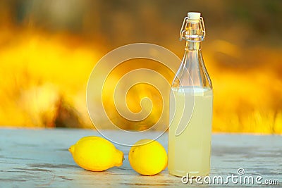 Bottle of lemonade Stock Photo