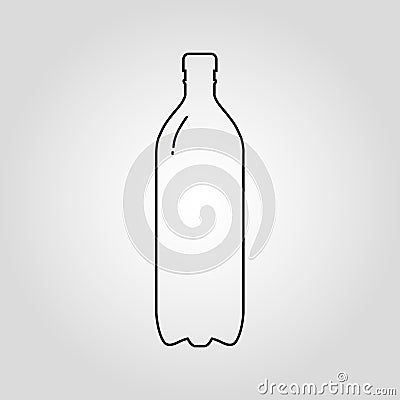 Bottle Linear isolated flat vector icon Vector Illustration