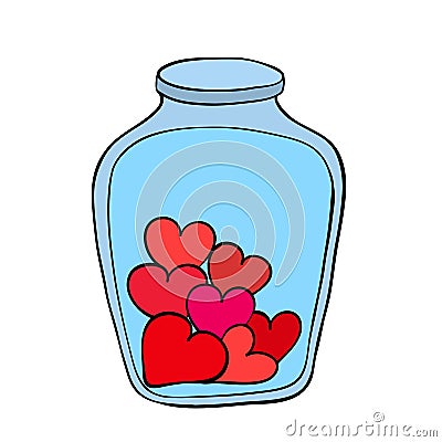 Bottle love potion for valentine day card design Vector Illustration