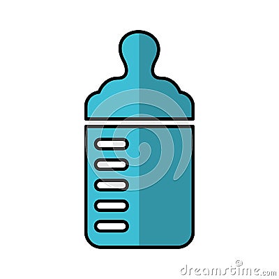 Bottle milk baby icon Vector Illustration