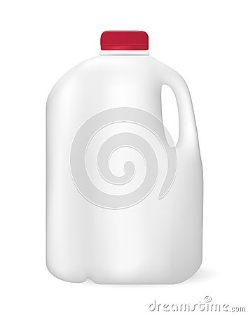 Bottle for milk, juice or something else, on white background Vector Illustration