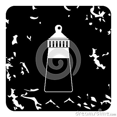 Bottle with nipple icon, grunge style Vector Illustration