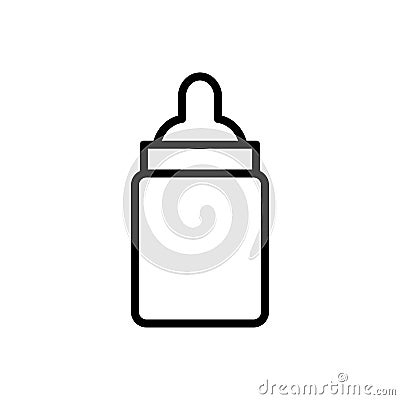 Bottle, nipple icon. Simple line, outline vector elements of kindergarten icons for ui and ux, website or mobile application Stock Photo