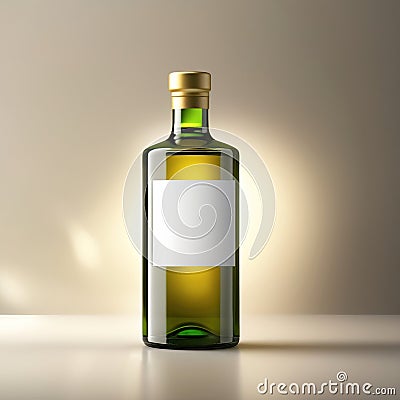 Bottle of olive oil, blank empty generic product packaging mockup Stock Photo