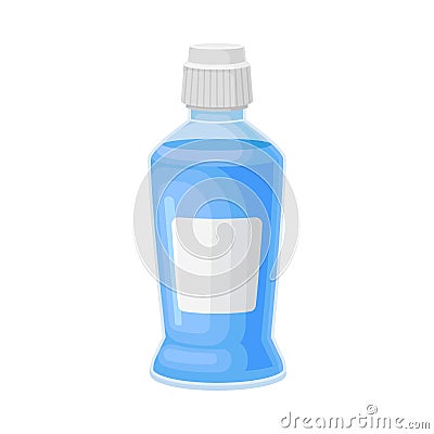 Bottle of Oral Rinse or Mouthwash for Oral Hygiene Vector Illustration Vector Illustration