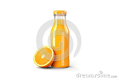 Bottle of Orange Health Smoothie Stock Photo