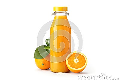 Bottle of Orange Health Smoothie Stock Photo
